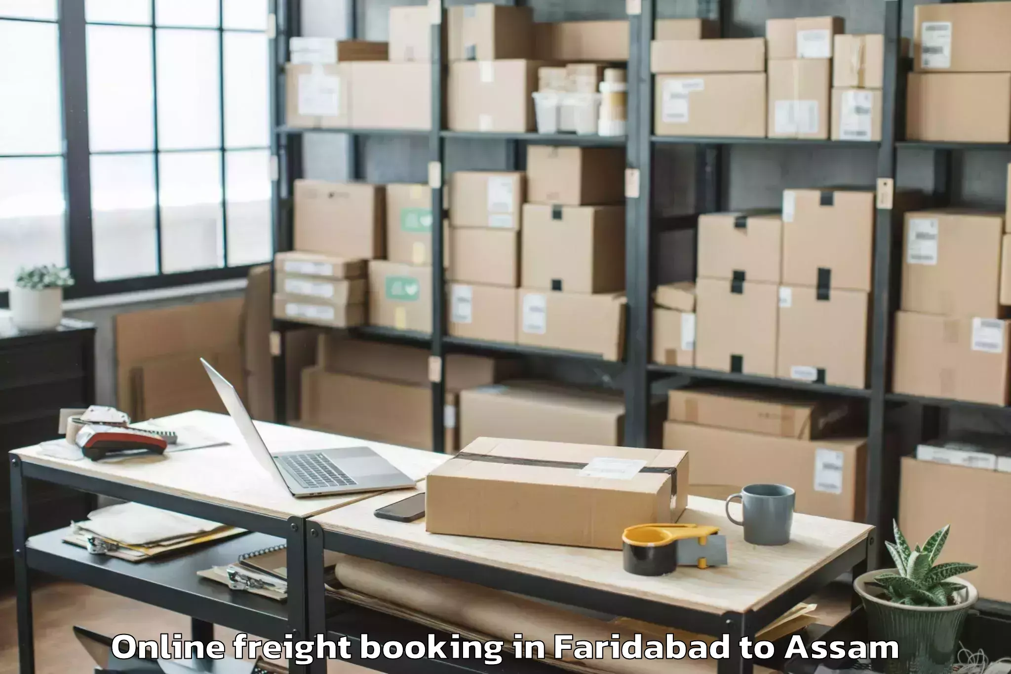 Trusted Faridabad to Tezpur Online Freight Booking